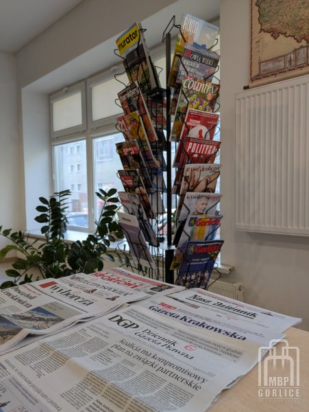 Biblioteka Gorlice, lokalne tymczasowe zdjęcie prasy bieżacej