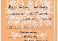 Powiększ zdjęcie Świadectwo ukończenia Szkoły Podoficerskiej w 1958 roku
