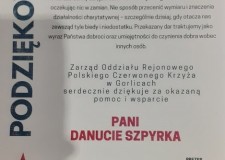 Powiększ zdjęcie Nagrody i podziękowania dla Danuty Szpyrki