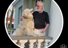 Powiększ zdjęcie Stanisław Szymański ze swoim psem Ozim